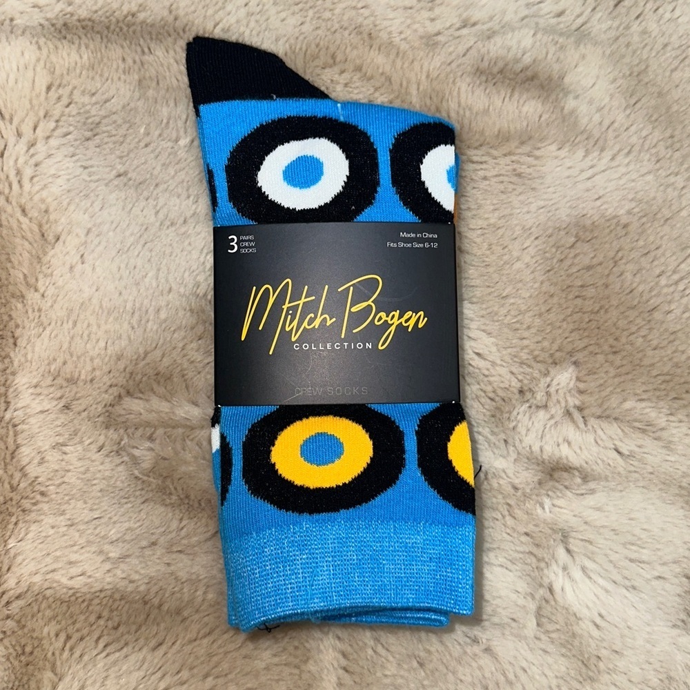 NEW Mitch Bogen 3 pack socks